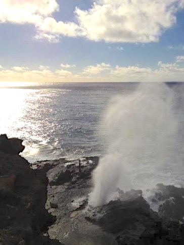 The Blow Hole: Photo by Pulelehua Quirk