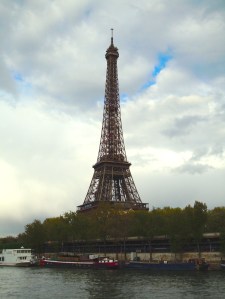 The Eiffel Tower as seen from our river boat this April