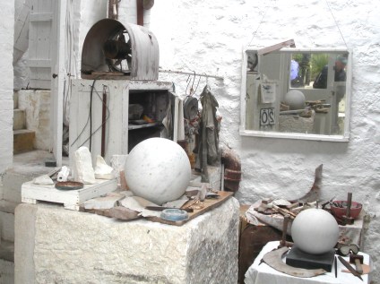 The sculpture workroom at the Tate in St. Ives, England