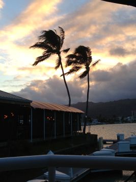 Sunset looking over the Hawaii Kai Marina