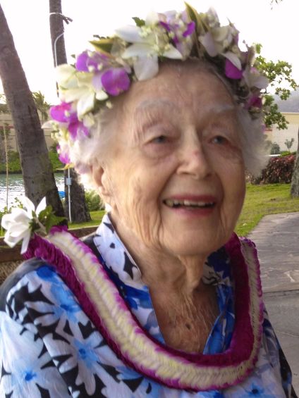 Mom (Marjorie the First) at her 98th Birthday Party, Dec. 27, 2012
