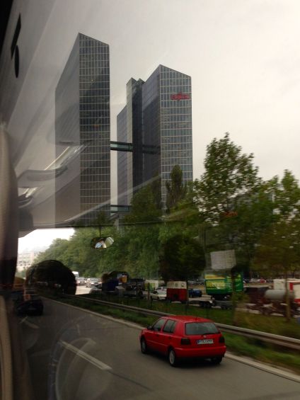 View from the bus -- entering Munich 9/30