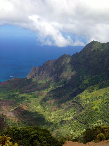 looking down the valley at the north end of Kauia