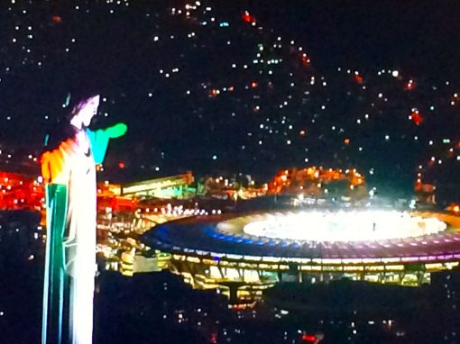 Christ of the Andes and the World Cup final game